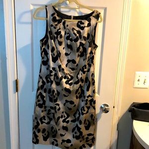 Leopard print silk dress